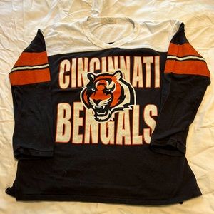 Junk Food Cincinnati Bengals 3/4 sleeve Shirt - size Medium